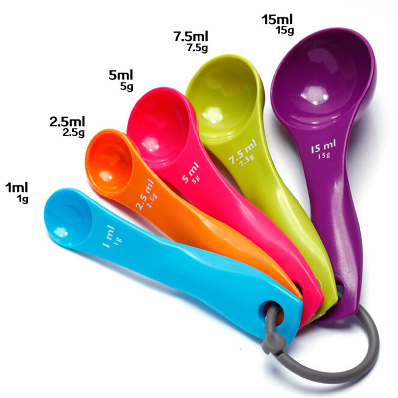 Home Cooking Utensil Set - 5Pcs Salt Oil Spoon Lovely Kitchen