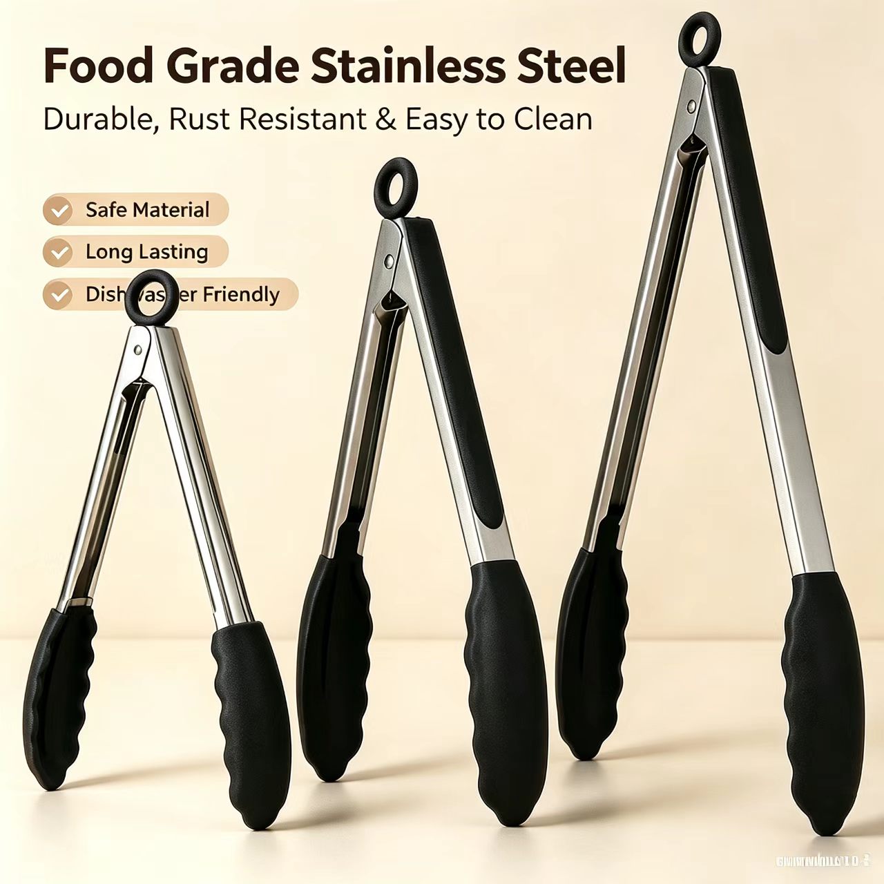 Home Cooking Utensil Set - 3 Size Available Heavy Duty Stainless