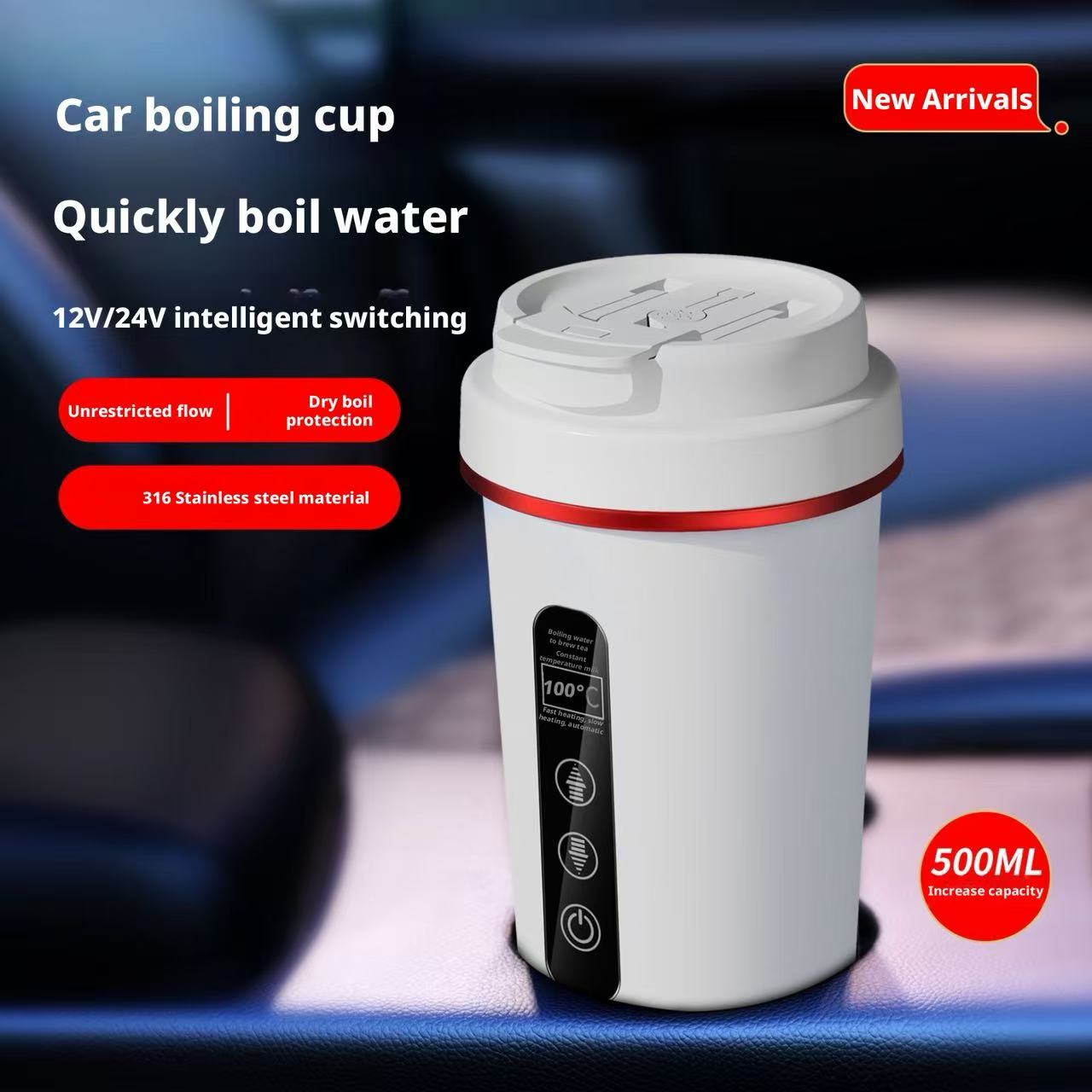 Portable Car Electric Kettle 1 - Hot Pot Portable Dual 评论和价格
