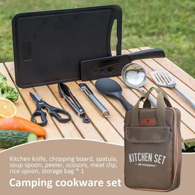 8pcs Camping Kitchen Cookware  - Home Cooking Utensil Set 评论和价格