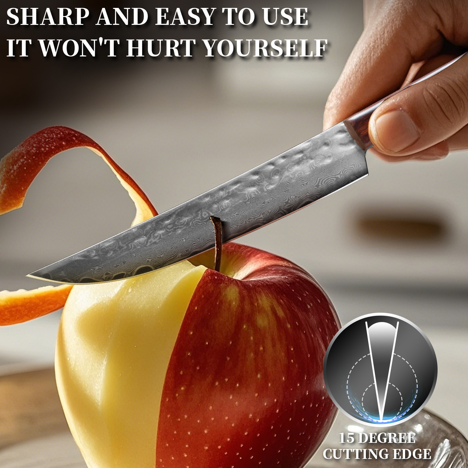 Forged Damascus Steel Fruit Kn - Wok Carbon Steel 评论和价格