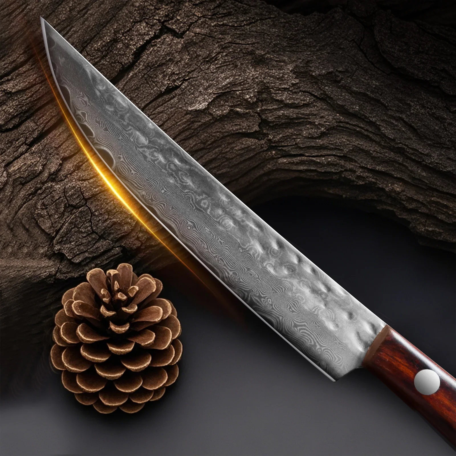 Forged Damascus Steel Fruit Kn - Wok Carbon Steel 评论和价格
