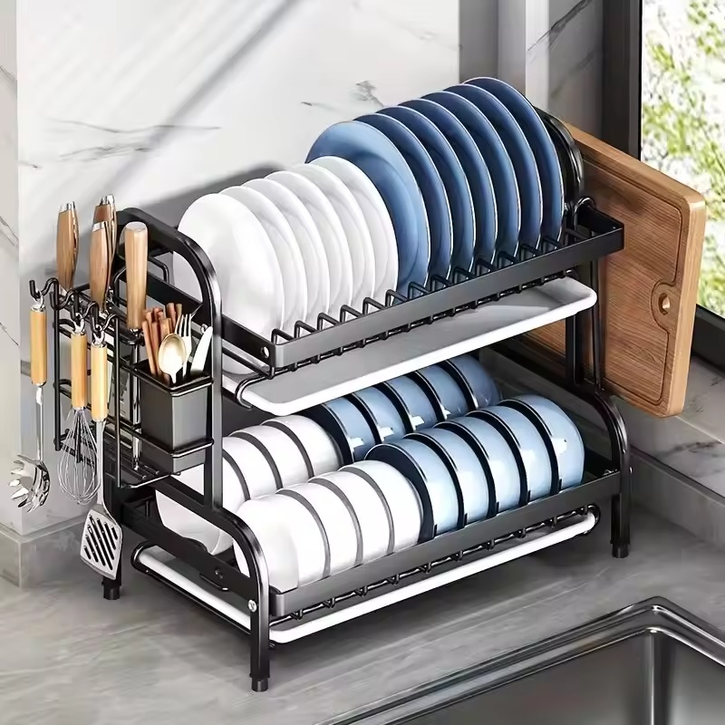Dish Drying Rack 3-Tier Compac - Home Cooking Utensil Set 评论和价格