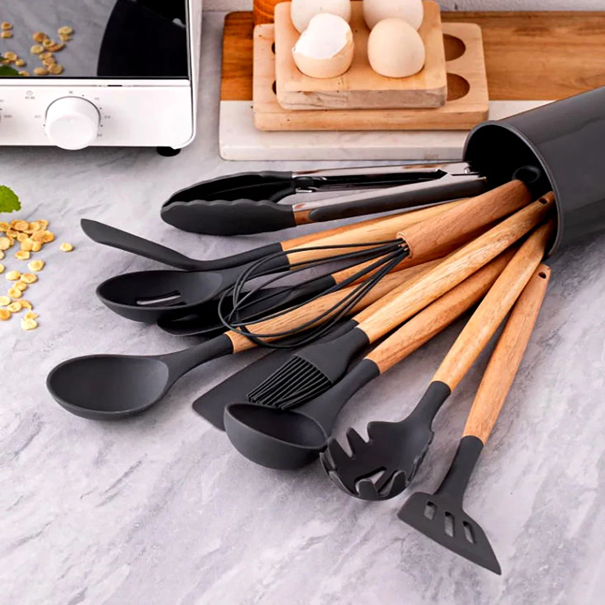 12Pcs Silicone Utensils Set No - Home Cooking Utensil Set 评论和价格