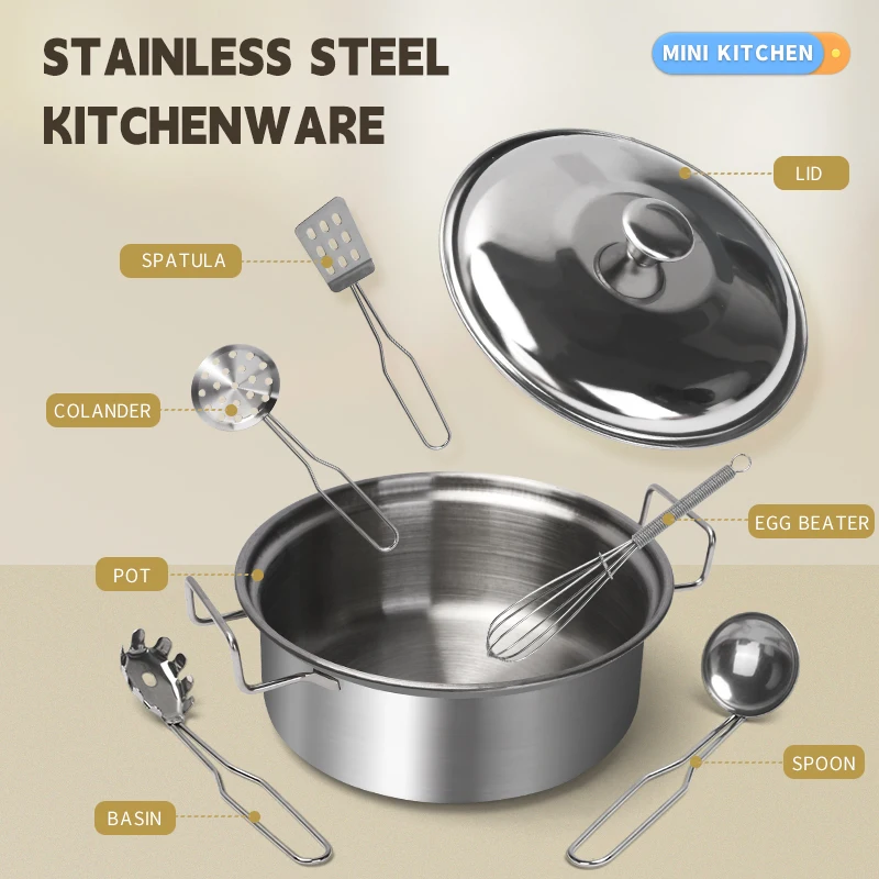 Stainless Steel Kids Kitchen T - Home Cooking Utensil Set 评论和价格