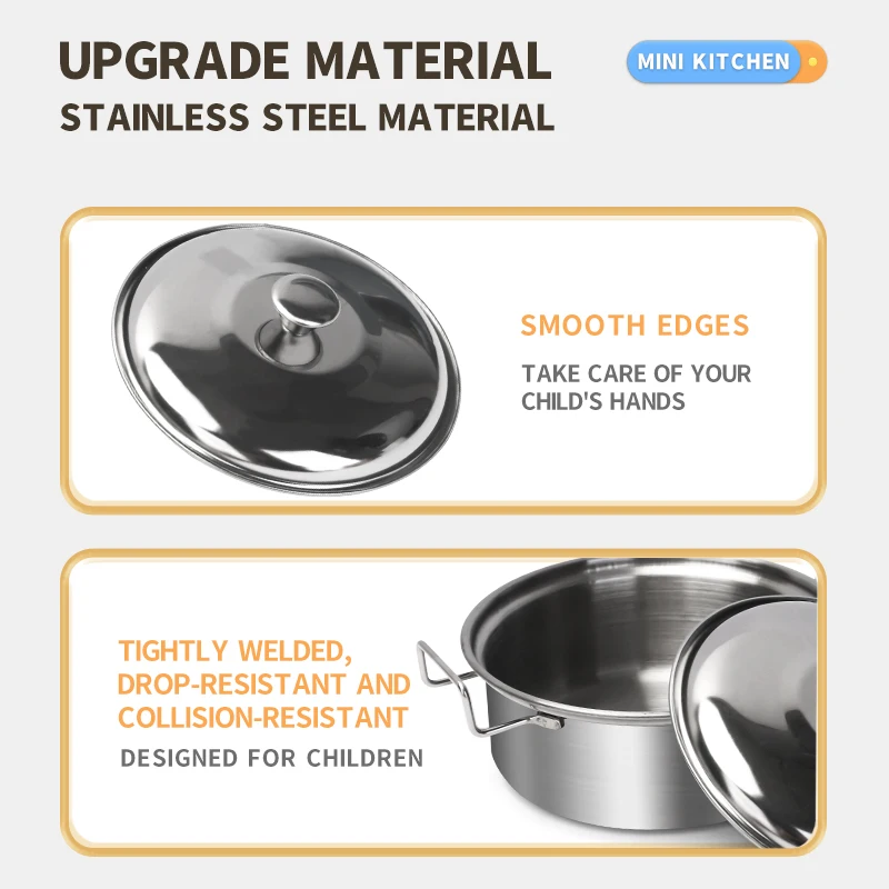 Stainless Steel Kids Kitchen T - Home Cooking Utensil Set 评论和价格