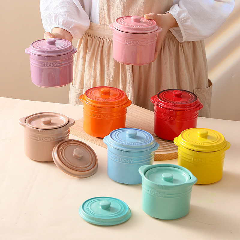 Double Lid Ceramic Bowl,Bird's - Home Cooking Help 评论和价格