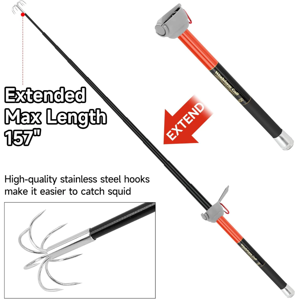 SANLIKE Fishing-Squid Gaff 3M/ - Wok Carbon Steel 评论和价格