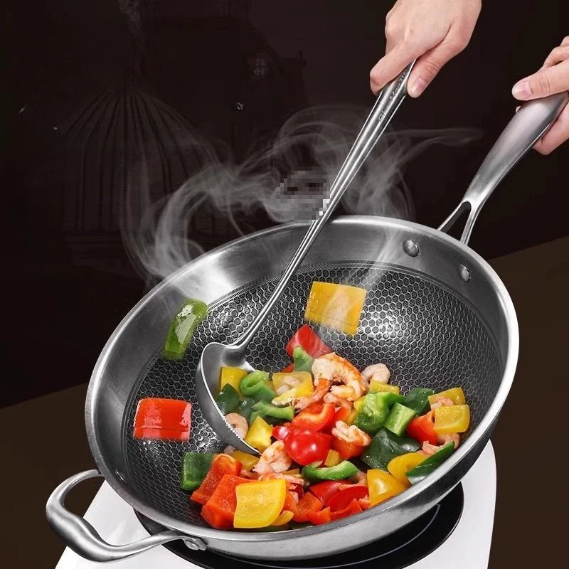Food Grade Stainless Steel Wok - Home Cooking Utensil Set 评论和价格