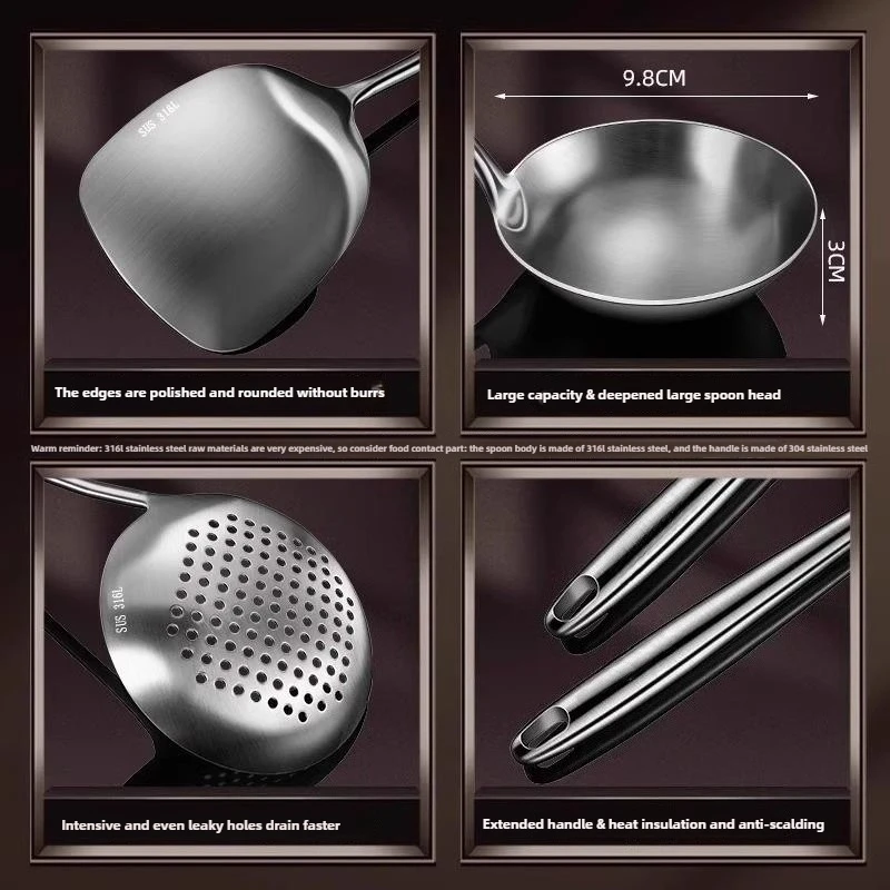 Food Grade Stainless Steel Wok - Home Cooking Utensil Set 评论和价格