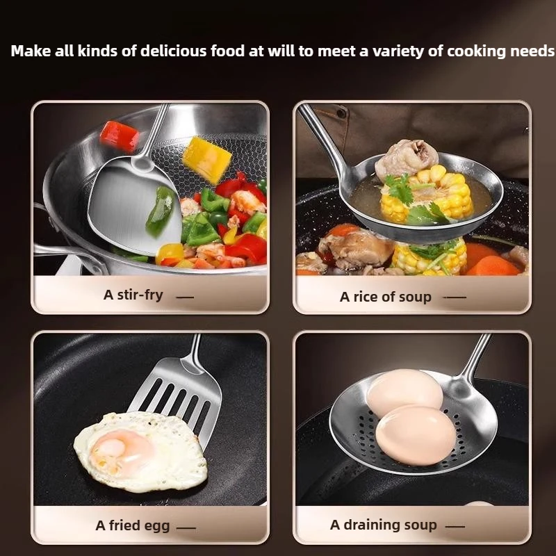Food Grade Stainless Steel Wok - Home Cooking Utensil Set 评论和价格