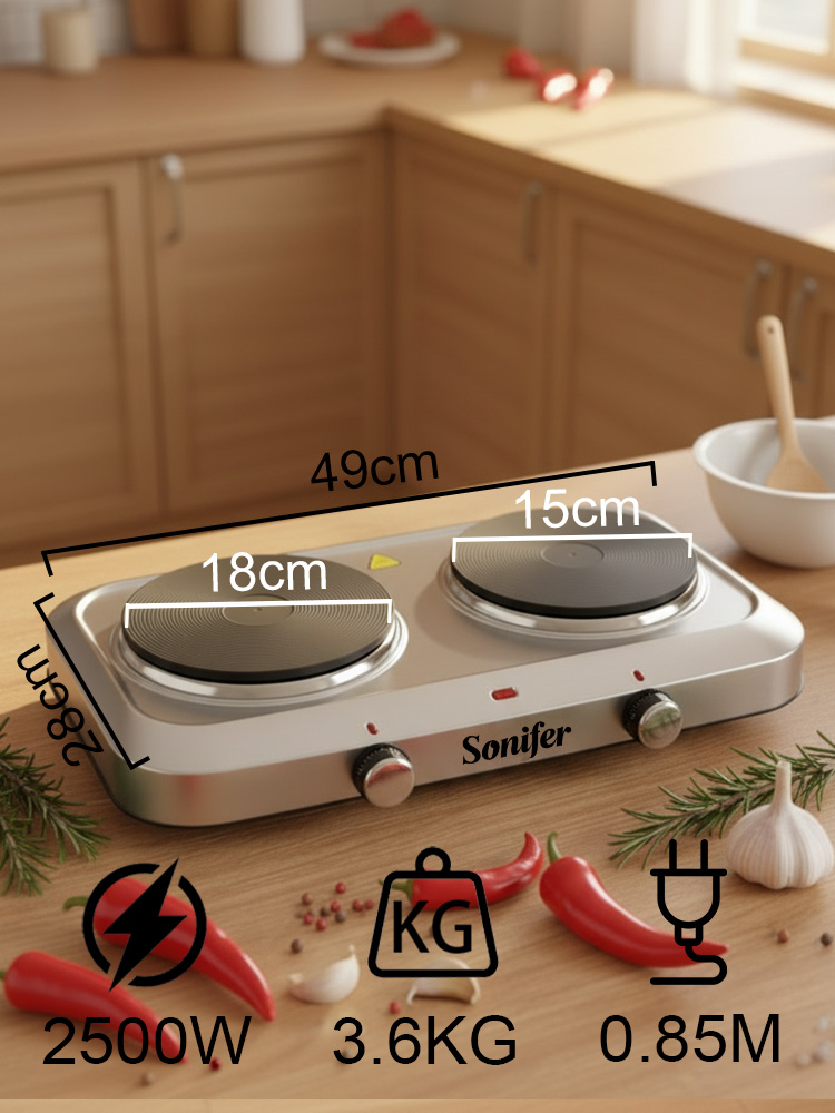 Double Burner Electric Stove S - Hot Pot Portable Dual 评论和价格